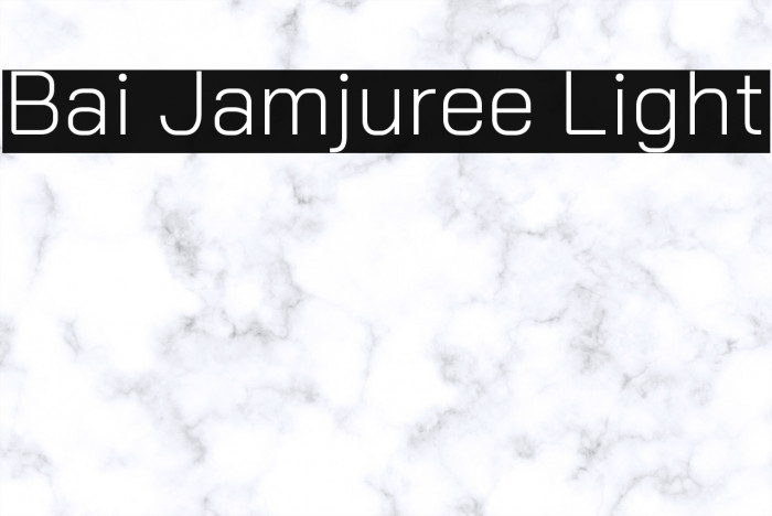 Bai Jamjuree Light Font examples