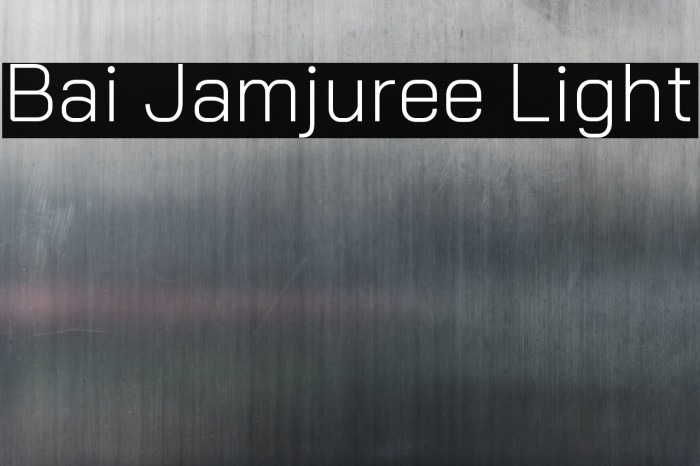 Bai Jamjuree Light Font examples