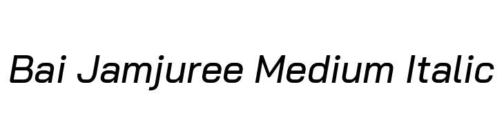 Bai Jamjuree Medium Italic  font caratteri gratis