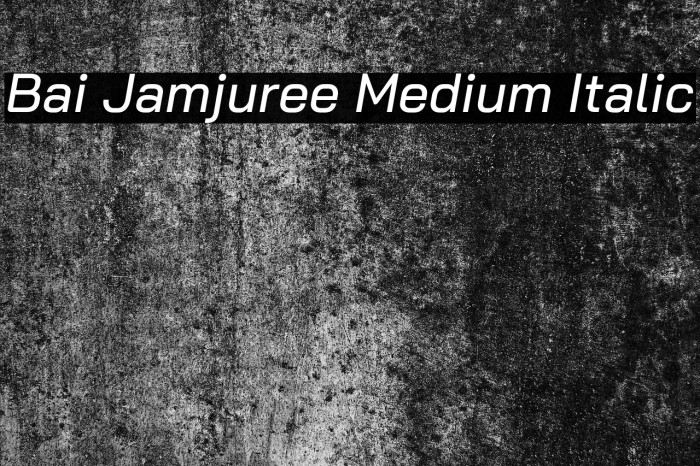 Bai Jamjuree Medium Italic Font examples