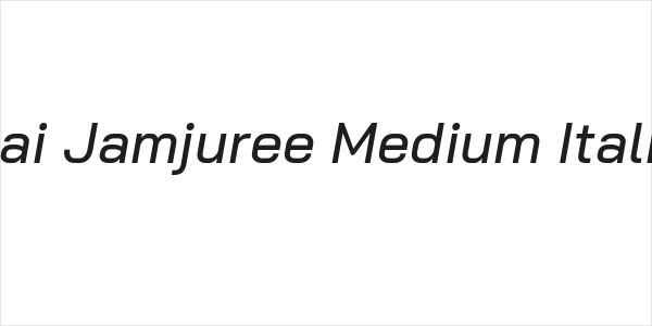 Bai Jamjuree Medium Italic Logo