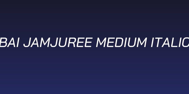 Bai Jamjuree Medium Italic Social Header