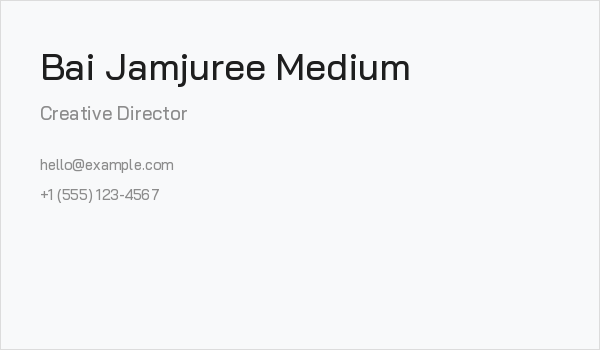 Bai Jamjuree Medium Business Card