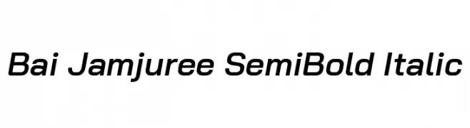 Bai Jamjuree SemiBold Italic  font caratteri gratis