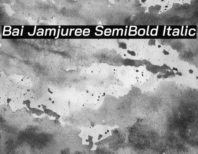 Bai Jamjuree SemiBold Italic Font examples