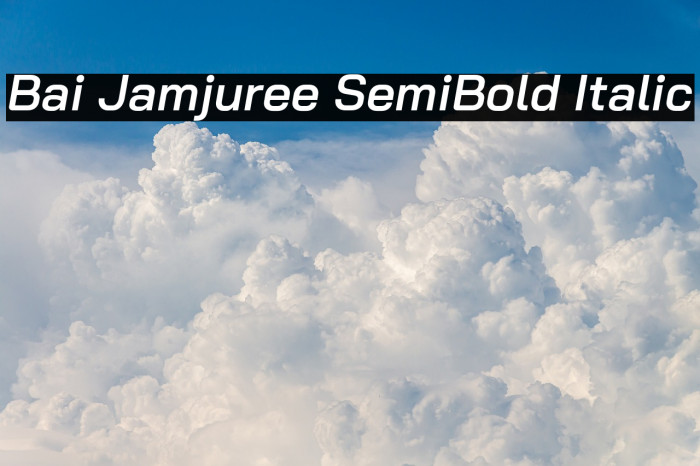 Bai Jamjuree SemiBold Italic Font examples
