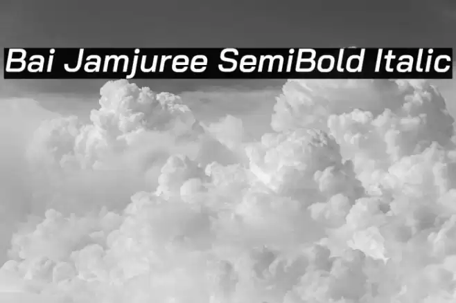 Bai Jamjuree SemiBold Italic Font examples