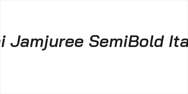 Bai Jamjuree SemiBold Italic Logo