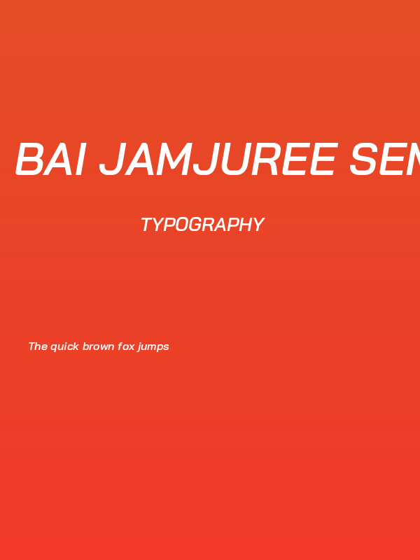 Bai Jamjuree SemiBold Italic Poster