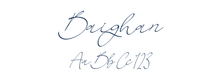 Baighan Font Preview