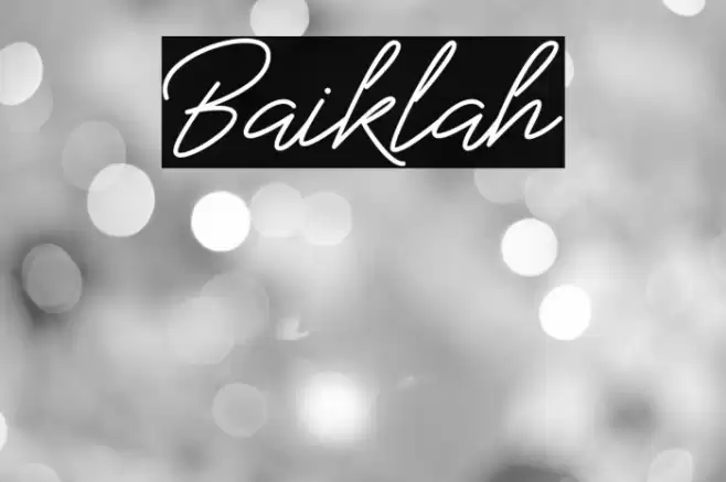 Baiklah Font examples