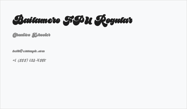 Bailamore FPU Regular Business Card