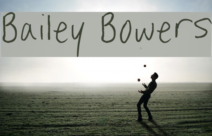 Bailey Bowers Font examples