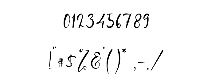 Bailey Script Font OTHER CHARS