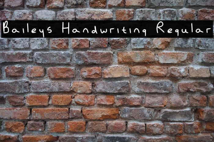 Baileys Handwriting Regular Font examples