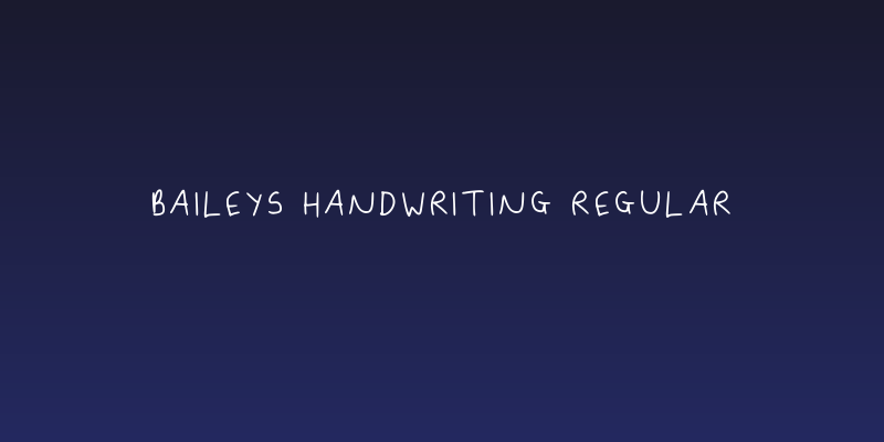 Baileys Handwriting Regular Social Header