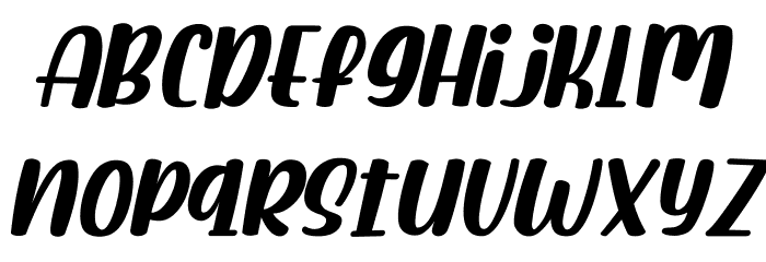 Baimbo Italic Font LOWERCASE