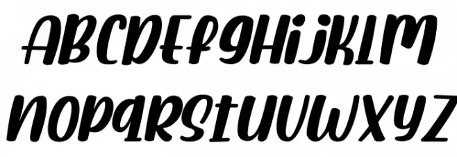 Baimbo Italic Font Litere mici