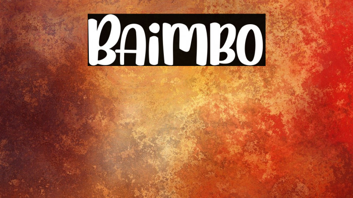Baimbo Font examples