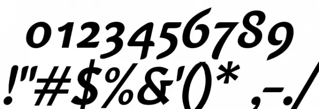 Bainsley Bold Italic Font OTHER CHARS