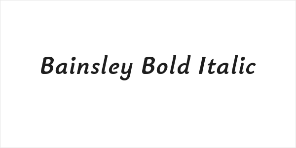 Bainsley Bold Italic Logo