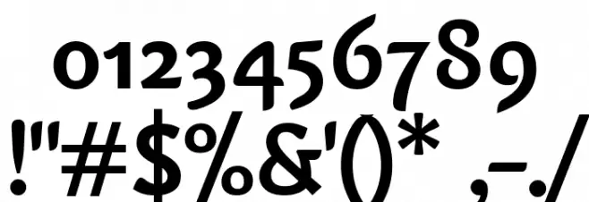 Bainsley Bold Font OTHER CHARS