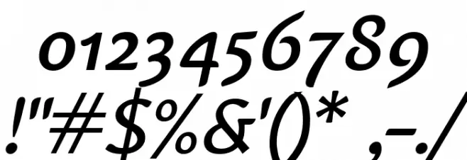 Bainsley Italic Font OTHER CHARS