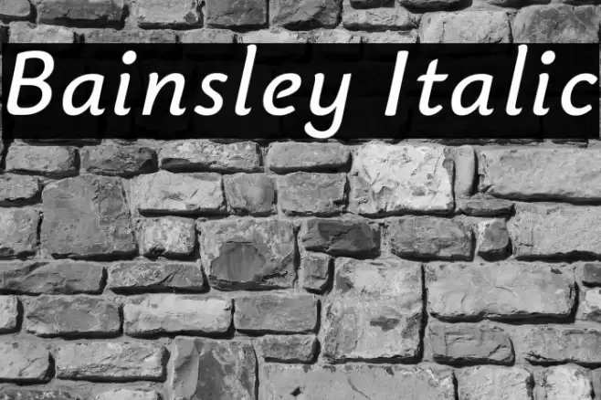 Bainsley Italic Font examples
