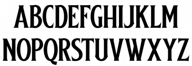 Baisteach Font UPPERCASE