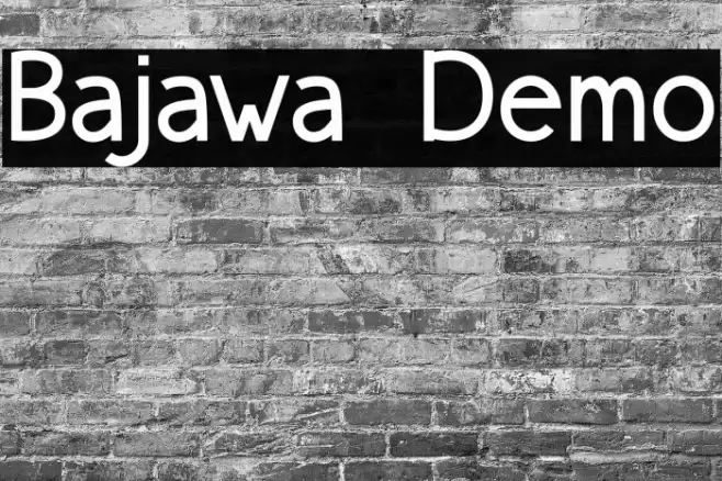 Bajawa Demo Шрифта examples