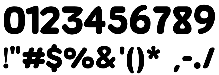 Baji Rounded Extra Bold Polices AUTRES CHARS