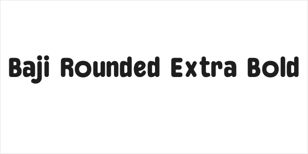 Baji Rounded Extra Bold Logo