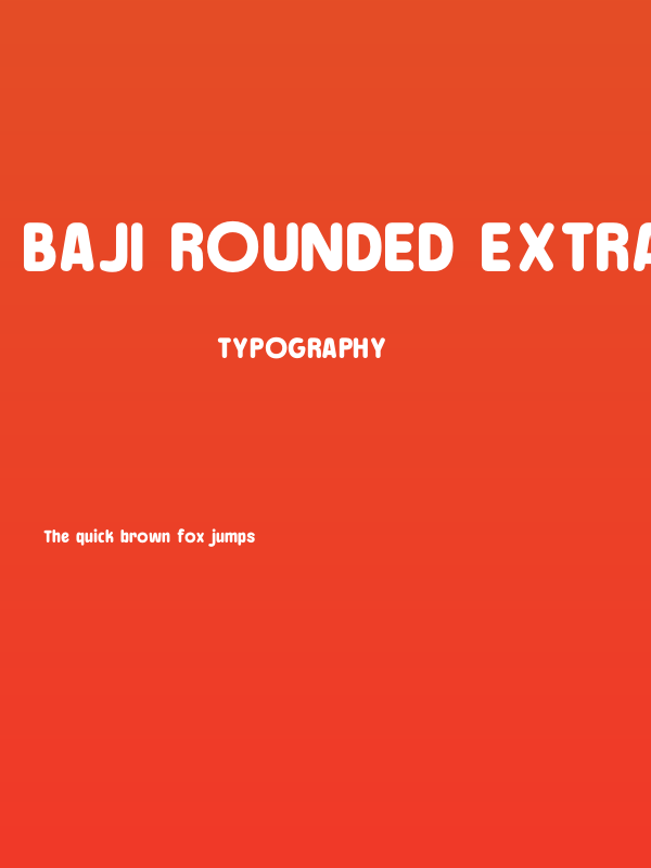 Baji Rounded Extra Bold Poster