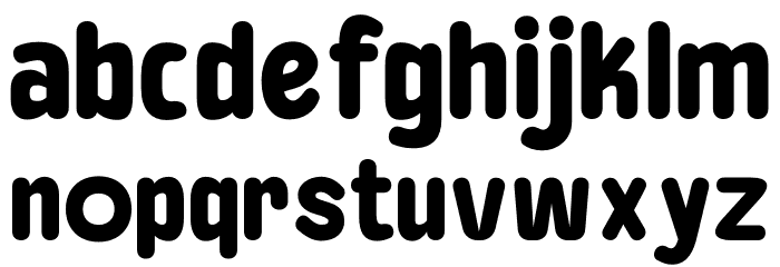 Baji Rounded Extra Bold Polices MINUSCULES