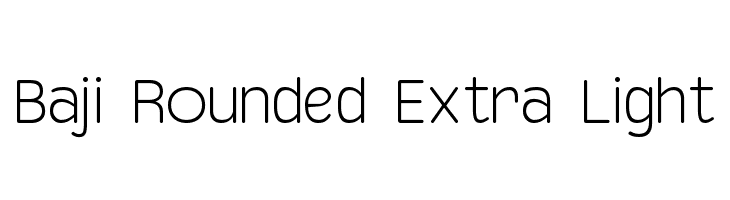 Baji Rounded Extra Light  Скачать бесплатные шрифты