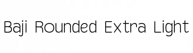 Baji Rounded Extra Light  font caratteri gratis