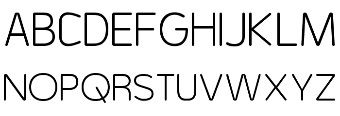 Baji Rounded Extra Light Schriftart Groß