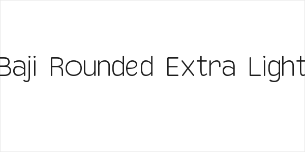 Baji Rounded Extra Light Logo