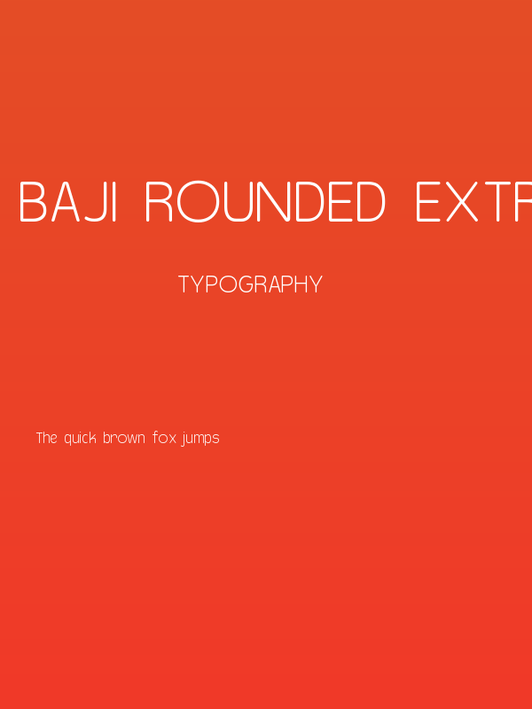 Baji Rounded Extra Light Poster