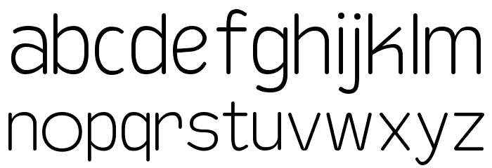 Baji Rounded Extra Light Schriftart Kleinbuchstaben