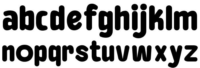 Baji Rounded Heavy Font Litere mici