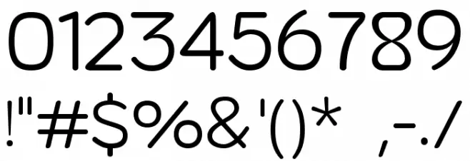 Baji Rounded Light Font OTHER CHARS