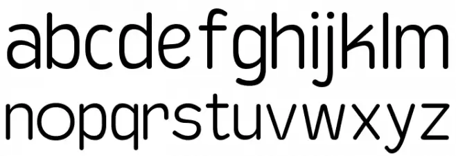 Baji Rounded Light Font LOWERCASE