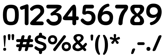 Baji Rounded Semi Bold Polices AUTRES CHARS