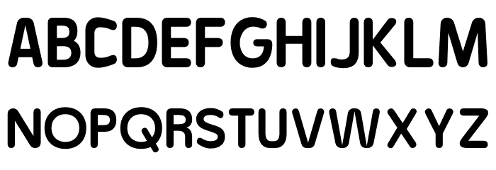 Baji Rounded Semi Bold Font Litere mari
