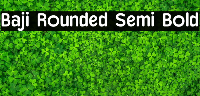 Baji Rounded Semi Bold Example 1