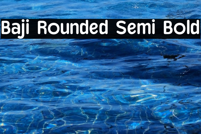 Baji Rounded Semi Bold Example 3