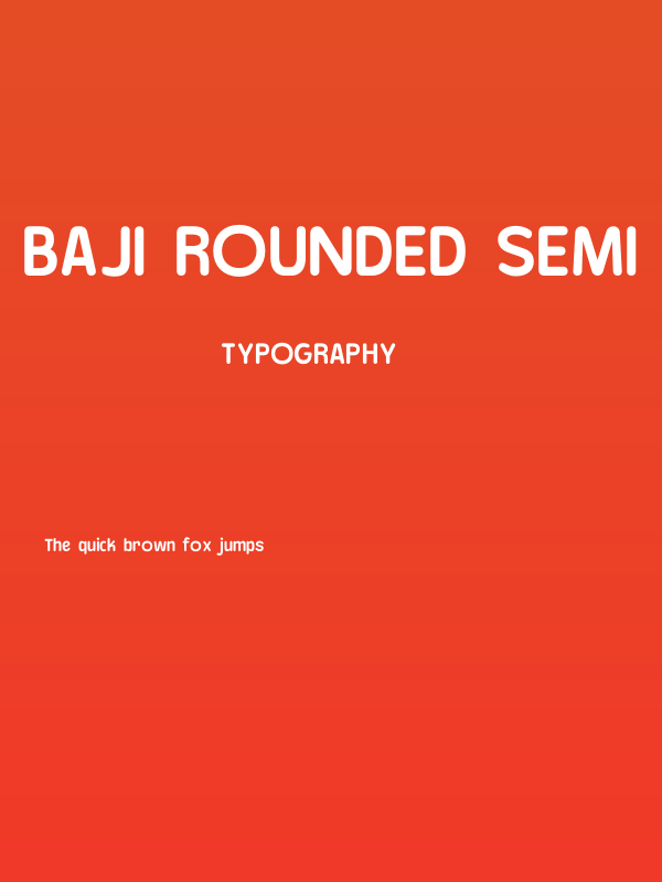 Baji Rounded Semi Bold Poster