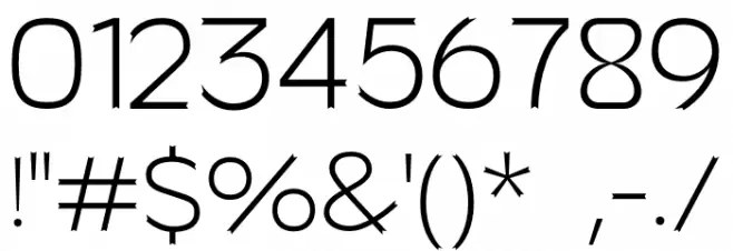 Baji Spiky Extra Light フォント その他の文字