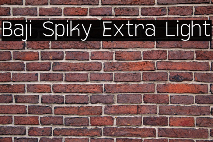 Baji Spiky Extra Light Example 1